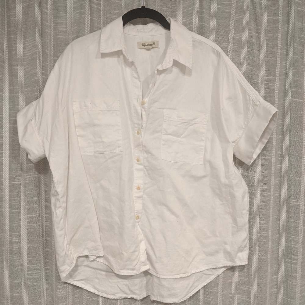 Madewell White Cotton Button Down
